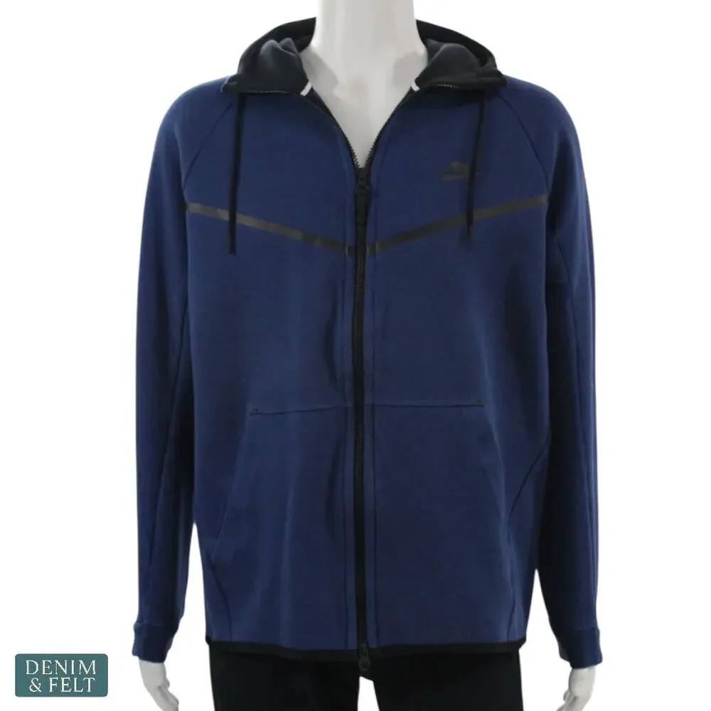 Nike Tech Fleece Windrunner Hoodie Obsidian Blue Full Zip Athletic Jacket Large‎
